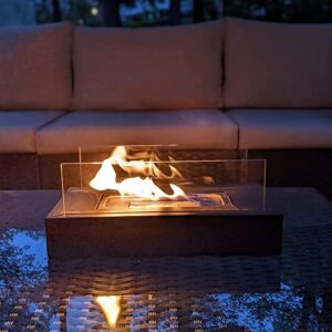 Tabletop Fire Pit for Halloween Christmas Decor, Outdoor Table Top Firepit Indoor Tabletop Fireplace for Patio Balcony Living Room Table Decoration Family Holiday Party Gathering Friday Night Dinner