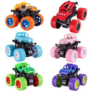 monster truck toys for kids boys girls toddlers 3, 4, 5, 6, 7, 8 years old, friction powered truck toy cars vehicles, sand toys, beach toys, sand box toy gifts for boys girls toddlers (6 pack)