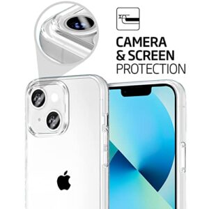 TENOC Phone Case Compatible for iPhone 13 Mini, Clear Case Shockproof Protective Bumper Slim Cover for 5.4 Inch 2021 Release