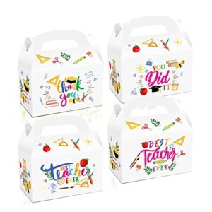 12 packs teacher day theme party favor treat boxes best teacher ever goodies boxes party time gift boxes for birthday party decration supplies