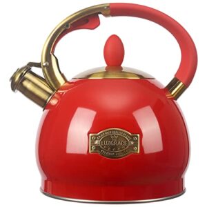 3quart whistling tea kettle classic teapot stainless steel teakettle with cool grip for stovetop