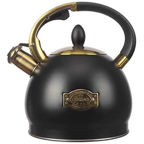 3Quart Whistling Tea Kettle Classic Teapot Stainless Steel Teakettle with Cool Grip for Stovetop