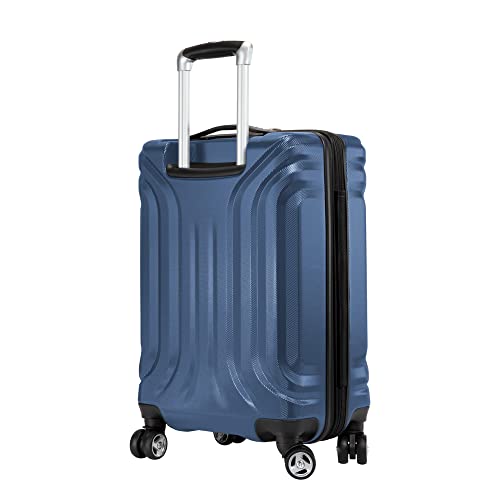 Skyway Nimbus 4.0 Expandable, Durable Hardside, 4 Wheel Spinner, Lightweight Suitcase, Unisex, Stylish, Maritime Blue, Carry-On 20-Inch