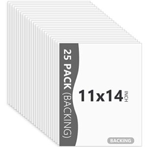 somime 25 pack backing boards only - 11x14 uncut white mats matboards, acid free backerboards for art prints, ideal for photos/pictures/prints/frames/arts