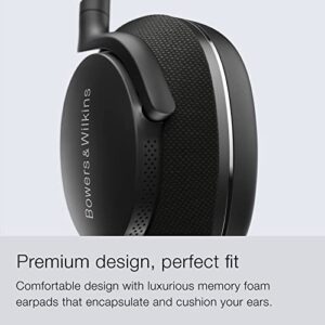 Bowers & Wilkins Px7 S2 Over-Ear Headphones (2022 Model) - All-New Advanced Noise Cancellation, Works with B&W Android/iOS Music App, Slim & Lightweight, 7-Hour Playback on 15-Min Quick Charge, Black