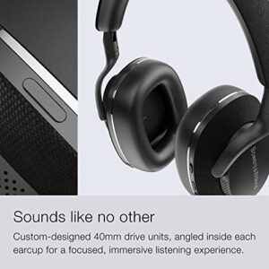 Bowers & Wilkins Px7 S2 Over-Ear Headphones (2022 Model) - All-New Advanced Noise Cancellation, Works with B&W Android/iOS Music App, Slim & Lightweight, 7-Hour Playback on 15-Min Quick Charge, Black
