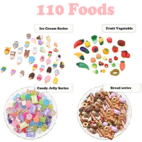 Bargain House 150 Pcs Miniatures Food Drinks Bottles Doll Accessories 1:12 Playset Pretend Play Kitchen Game Party Toys Mini Things Stuff Tiny Baking Landscape Micro Mart, Multicolor