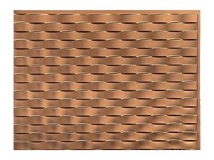 retro-art 3d backsplash wall panels for kitchen, pack of 10, geometric woven pattern in bronze gold, pvc, 24.5 x 18.5, cover 31.48 sq.ft. 703526