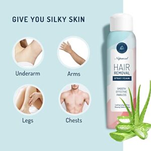 hair removal Spray, Upgraded Foam, Body hair removal for Women, Effective & Painless Cream, Safe Hair Depilatory Cream for Face, Arm, Leg, Armpit Use, Smooth Your Skin