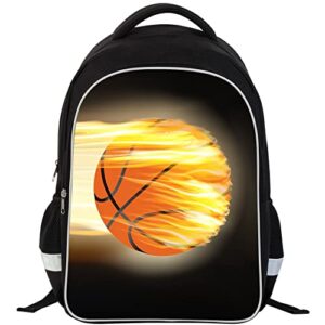 p elegant protection basketball 3d print luminous school backpack, personalized lightweight schoolbag for kids