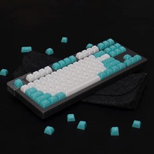 White Green Keycaps Set 150 Keys MSA Profile Double Shot ISO/ANSI Layout for Cherry MX Switches Mechanical Gaming Keyboard