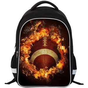 p elegant protection american football 3d print luminous school backpack, personalized lightweight students schoolbag for teens kids