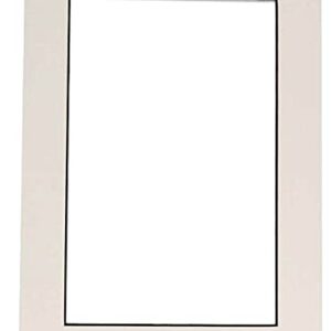 Pack of 25 Acid Free 20x24 Mats Bevel Cut for 16x20 Photos - White with Black Core Precut Matboards For Pictures, Photos, Framing - 4-ply Thickness