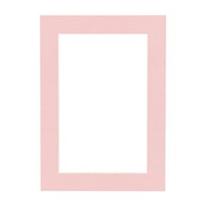 8x10 Mat Bevel Cut for 5x7 Photos - Acid Free Pink Precut Matboard - For Pictures, Photos, Framing - 4-ply Thickness