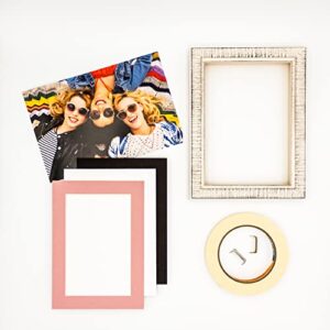 8x10 Mat Bevel Cut for 5x7 Photos - Acid Free Pink Precut Matboard - For Pictures, Photos, Framing - 4-ply Thickness