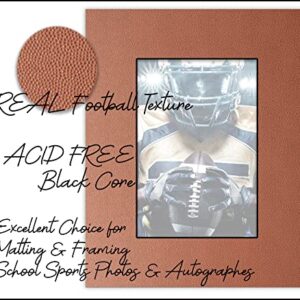 Pack of 25 Acid Free 16x20 Mats Bevel Cut for 11x17 Photos - Football Texture Precut Matboards For Pictures, Photos, Framing - 4-ply Thickness