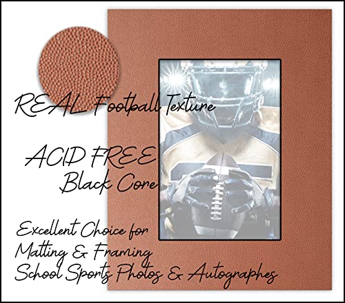 Pack of 25 Acid Free 16x20 Mats Bevel Cut for 11x17 Photos - Football Texture Precut Matboards For Pictures, Photos, Framing - 4-ply Thickness