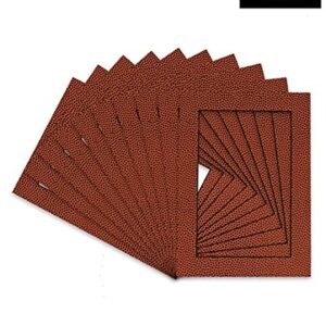 Pack of 25 Acid Free 16x20 Mats Bevel Cut for 11x17 Photos - Football Texture Precut Matboards For Pictures, Photos, Framing - 4-ply Thickness