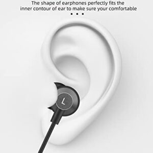 MAS CARNEY 【2 Pack Black+White】 Digital USB Type C Earphones, TI3/TH4 USB C Earbuds,in-Ear Earbud Noise Isolating Pure Sound and Powerful Bass for USB-C Type-c Music Device