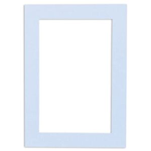 22x28 Mat Bevel Cut for 18x24 Photos - Acid Free Brittany Blue Precut Matboard With Backing Board and Crystal Clear, Self Seal Photo Mat Bag - For Pictures, Photos, Framing - 4-ply Thickness