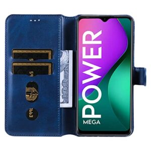 Case for Infinix Smart 5 Wallet Case,with Card Holder Kickstand Magnetic Closure PU Leather Flip Case Cover for Infinix Smart 5 6.6" -Blue