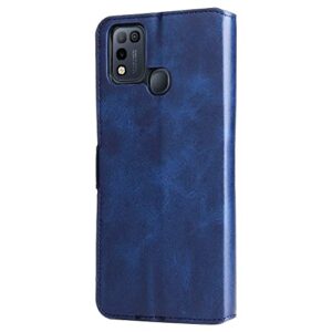 Case for Infinix Smart 5 Wallet Case,with Card Holder Kickstand Magnetic Closure PU Leather Flip Case Cover for Infinix Smart 5 6.6" -Blue