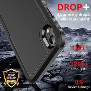 SPIDERCASE for iPhone XR Case, [10 FT Military Grade Drop Protection] [Non-Slip] [2 pcs Tempered Glass Screen Protector] Shockproof Airbag Cushion Protective Case for iPhone XR 6.1” (Black)