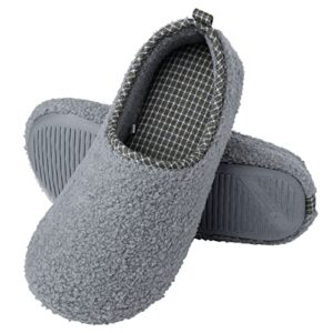 shevalues Cozy Ballerina House Slippers for Women Memory Foam Indoor Home Wide Slippers for Swollen Feet Grey size 8.5-9.5