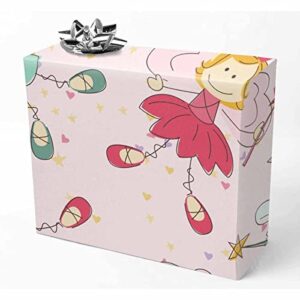 interestprint princess and fairy wrapping paper design for christmas and printed great - 1 roll