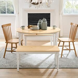 musehomeinc farmhouse folding dinning table, round table, dinning tables for small spaces,drop leaf extendable oval top kitchen table,space saving kitchen table dining room,living room