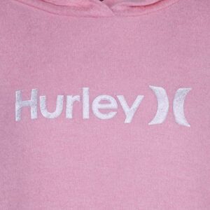 Hurley girls One and Only Pullover Hoodie Hooded Sweatshirt, Pink Flamingo, Medium US