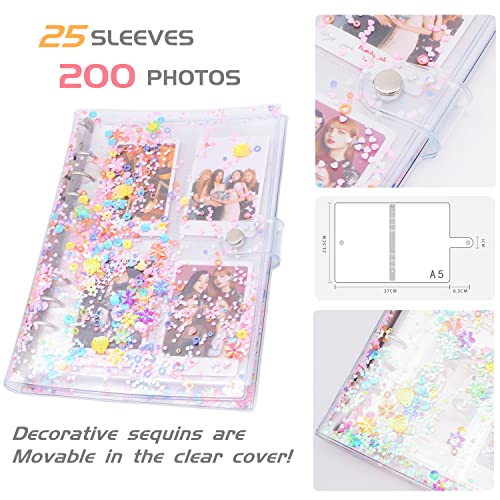 Instax Mini Photo Album,Photocard Binder, 200 Pockets Photo Album for Fujifilm Instax Mini 11 90 70 50S 26 25 9 8+ 7S/Polaroid Snap Kpop Photocard Holder Book (Color -2)