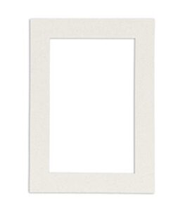 8x10 mat bevel cut for 5.5x8.5 photos - acid free oyster shell white precut matboard - for pictures, photos, framing - 4-ply thickness