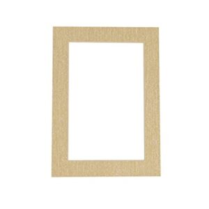 Pack of 25 Acid Free 10x15 Mats Bevel Cut for 8.5x11 Photos - Fresh Linen Canvas Precut Matboards With Backing Boards and Clear Photo Mat Bags For Pictures, Photos, Framing - 4-ply Thickness