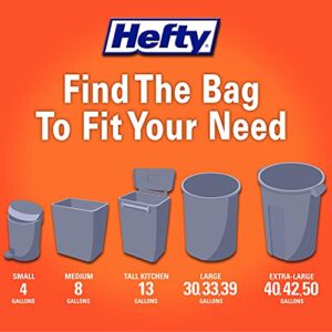 Hefty Ultra Strong Multipurpose Large Trash Bags, Black, Fabuloso Scent, 30 Gallon, 50 Count