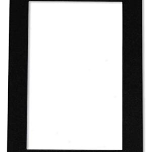 11x14 Mat Bevel Cut for 9x12 Photos - Acid Free Black with Black Core Precut Matboard With Backing Board and Crystal Clear, Self Seal Photo Mat Bag - For Pictures, Photos, Framing - 4-ply Thickness