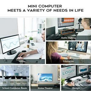 Beelink Mini PC, Mini S Intel 11th Gen 4-Cores N5095, Mini Desktop Computer 8GB DDR4 RAM 128GB SSD, Mini Computer Dual HDMI 4K UHD/Gigabit Ethernet/Dual WiFi/BT4.0/Linux PC(Ubuntu)/HTPC/Family-NAS