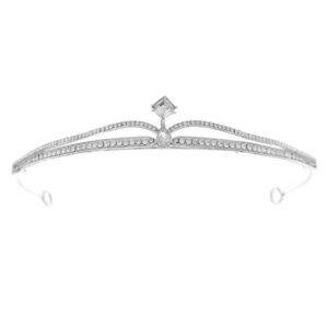 hjyhyn rhinestone crown crystal bridal tiara princess crown birthday crown medium tiaras and crowns for women and girls-silver