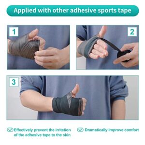 Dimora Black Athletic Tapel and Pre-wrap Tape - No Sticky Residue, Easy Tear Athletic Tapes & Wraps, Gymnastics Tape for Athletes, Customizable Support and Skin-Friendly Comfort