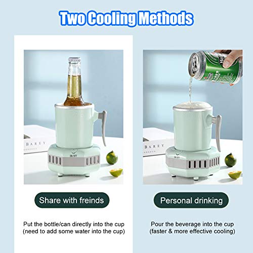 NORMIA RITA 36℉～60℉ Electric Beverage Cup Cooler for Home/Office, Desktop Mini Fridge Quick Cooling Cup Drink Chiller for Beer Juice Milk Coffee