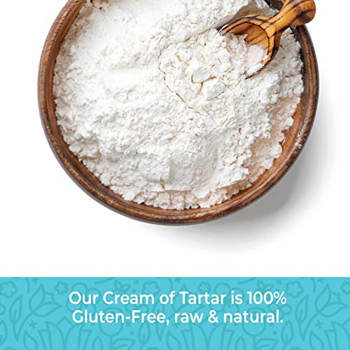 Cream of Tartar for Baking 1lb, Gluten Free, Premium All Natural Food-grade Cream of tartar bulk, natural choice tartar powder - great for meringues, bath bombs, cream of tarter 1 lb - Made in the USA