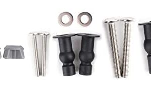 3 Pairs Toilet Seats Screw, Universal Toilet Seat Bolts, Top Fix Nuts Screws Bottom Mount Anchor Nut 1/4-20 Toilet Seat Screws Replacement Parts Fit for Kohler