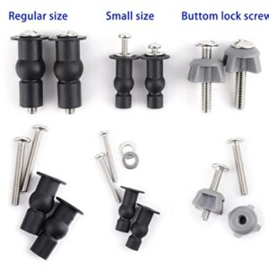 3 Pairs Toilet Seats Screw, Universal Toilet Seat Bolts, Top Fix Nuts Screws Bottom Mount Anchor Nut 1/4-20 Toilet Seat Screws Replacement Parts Fit for Kohler