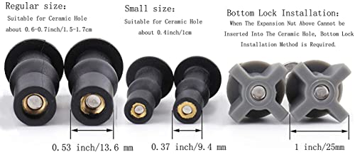 3 Pairs Toilet Seats Screw, Universal Toilet Seat Bolts, Top Fix Nuts Screws Bottom Mount Anchor Nut 1/4-20 Toilet Seat Screws Replacement Parts Fit for Kohler