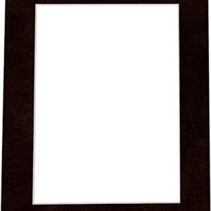 Pack of Ten Acid Free 16x20 Mats Bevel Cut for 13x15 Photos - Black Suede Precut Matboards With Backing Boards and Self Seal Photo Mat Bags For Pictures, Photos, Framing - 4-ply Thickness