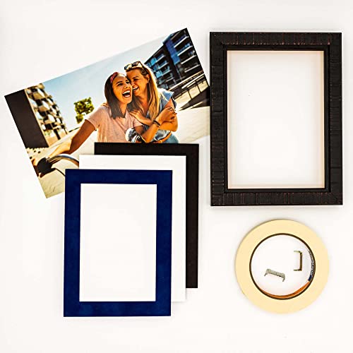 Pack of 25 Acid Free 12x18 Mats Bevel Cut for 10x16 Photos - Brooke Blue Suede Precut Matboards For Pictures, Photos, Framing - 4-ply Thickness