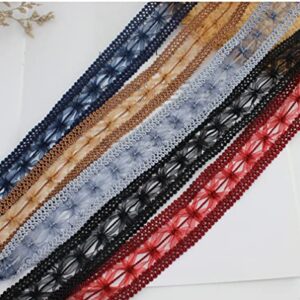 Women Girls Braided Knotted Waist Belt Skinny Mixed Color Rope Exotic Chain Tassel for Dress Skirt (Grey Lace)