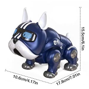 Robot Dog Toy for Kids - Robotic Stunt Puppy Built-in LED Lights and Music - Battery Operated Interactive Puppy with Music for Kids, Technological Dancing Dog Toy Electronic Pets for Kids Germplasm