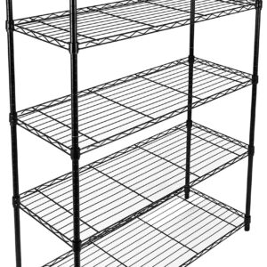 Simple Deluxe 5-Tier Heavy Duty Storage Shelving Unit,Black,36Lx14Wx60H inch, 1 Pack