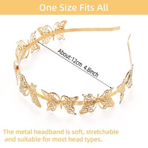 Yxiang Queen Rhinestone Headband for Women Faux Pearl Girls Crown Tiara Elegant Butterfly Flower Hair Hoop 4 Pack Crowns and Tiaras for Bridal Wedding Prom Birthday